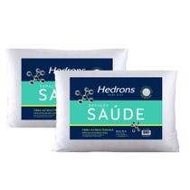 Kit 2 Travesseiros Hedrons Geração Saúde Antiácaro 50x70 cm Kit 2 Travesseiros Hedrons Geração Saúde Antiácaro 50x70 cm