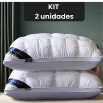 Kit 2 Travesseiros Hotel Luxo Premium Extra Confortável Macio Alto Conforto Cama Fibras Siliconadas Kit 2 Travesseiros Hotel Luxo Premium Extra Confortável Macio Alto Conforto Cama Fibras Siliconadas