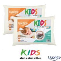 Kit 2 Travesseiros Kids Nasa - Capa 100% Algodão - Duoflex