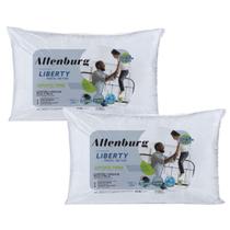 Kit 2 Travesseiros King Super Macio Liberty Altenburg Percal 180 Fios 50cm x 90cm x 16cm