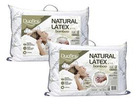 Kit 2 Travesseiros Látex Alto Bamboo Ideal Dormir Lado Kit 2 Travesseiros Látex Alto Bamboo Ideal Dormir Lado