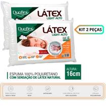 Kit 2 Travesseiros Látex Light Duoflex 50x70x16 Kit 2 Travesseiros Látex Light Duoflex 50x70x16