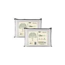 Kit 2 Travesseiros Látex Tech Fibrasca Médio 12cm Conforto e Sustentação