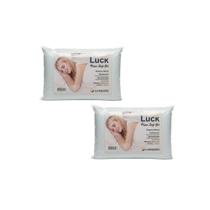 Kit 2 Travesseiros Luck Hiper Soft Gel Antiácaro E Antifungo Luckspuma