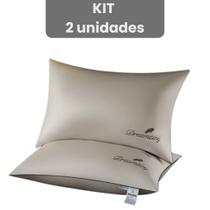 Kit 2 Travesseiros Macio Premium Dreamting Conforto Suporte Ergonômico Anti Stress Borda Detalhada Kit 2 Travesseiros Macio Premium Dreamting Conforto Suporte Ergonômico Anti Stress Borda Detalhada