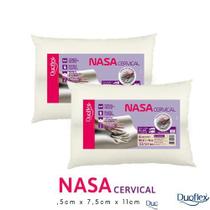 Kit 2 Travesseiros NASA Cervical Ortopédico P/ Dormir de Lado e Costas - Duoflex