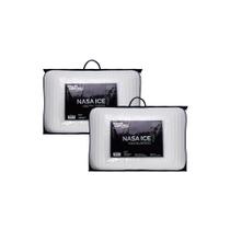 Kit 2 Travesseiros NASA Ice Antialérgico Viscoelástico 50x70 Kit 2 Travesseiros NASA Ice Antialérgico Viscoelástico 50x70