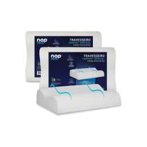 Kit 2 Travesseiros Nasa Ortopédico Cervical Premium Capa Percal 200 Fios Removível