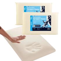 Kit 2 Travesseiros NASA Rolinho Viscoelástico Antiácaro Ortopédico Máximo Conforto Melhor Avaliado Magalu 58X38X10cm