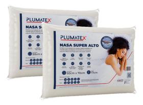 Kit 2 Travesseiros Nasa Viscoelástico Super Alto 50x70x17