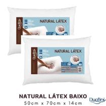 Kit 2 Travesseiros Natural Látex P/ Dormir de Lado e Costas Duoflex - LN1108