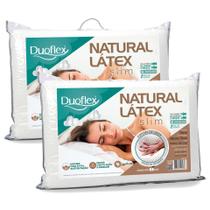 Kit 2 Travesseiros Natural Látex Slim Duoflex - LN3100