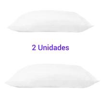 Kit 2 Travesseiros Orto de Cabeça Fibra Poliéster Capa de Percal Micro 200 Kit 2 Travesseiros Orto de Cabeça Fibra Poliéster Capa de Percal Micro 200