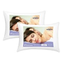 Kit 2 Travesseiros Ortobom Flocos Conforto C15