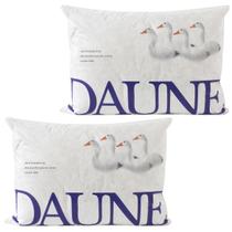 Kit 2 Travesseiros Pena de Ganso Daune Conforto Premium