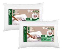 Kit 2 Travesseiros Real Látex Duoflex 45x65x13cm Kit 2 Travesseiros Real Látex Duoflex 45x65x13cm