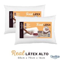Kit 2 Travesseiros Real Látex Duoflex 50x70x16