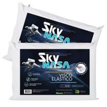 Kit 2 Travesseiros Sky Nasa Baixo 10cm Hipoalergenico Espuma Viscoelástica Nap TRB10