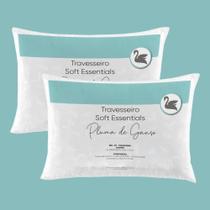 Kit 2 Travesseiros Soft Essentials Toque Pluma de Ganso Percal 180 Fios Kit 2 Travesseiros Soft Essentials Toque Pluma de Ganso Percal 180 Fios