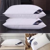 KIT 2 Travesseiros Super Macio Single Hilton Toque De Pluma 800g Linha Hotel