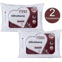 Kit 2 Travesseiros Suporte Firme 180fios Percal Altenburg Lavável 50cm x 70cm
