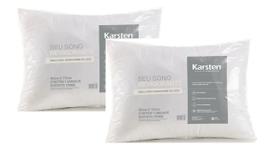 Kit 2 Travesseiros Suporte Firme Percal 180 Fios Karsten