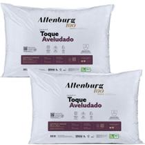 Kit 2 Travesseiros Toque Aveludado Suporte Médio 48x68cm Altenburg