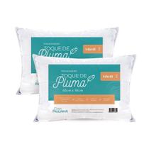 Kit 2 Travesseiros Toque De Pluma Infantil 200 Fios Algodão