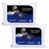 Kit 2 Travesseiros Toque Plumas de Ganso Percal 200 Fios Antimofo e Antialérgico 50 x 70cm Casa Dona Kit 2 Travesseiros Toque Plumas de Ganso Percal 200 Fios Antimofo e Antialérgico 50 x 70cm Casa Dona