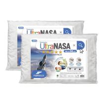 Kit 2 Travesseiros Ultra Nasa para Fronha Branco Fibrasca
