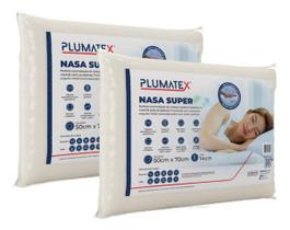 Kit 2 Travesseiros Viscoelástico Super Nasa 70x14 Plumatex