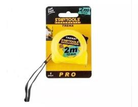 Kit 2 Trena Chaveiro Aço Fita Métrica 2 Metros Com Trava - Startools