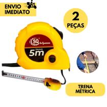 Kit 2 Trena Com Trava Freio de 5M 24mm Inovador Freio Manual, Maior Agilidade na Aferição das Medida