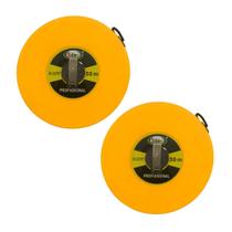 Kit 2 Trena Fita Métrica 50 Metros Fibra Vidro Profissional