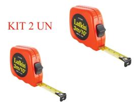 KIT 2 Trena Fita Metrica Bolso Com Trava Portatil 3m Lufkin KIT 2 Trena Fita Metrica Bolso Com Trava Portatil 3m Lufkin