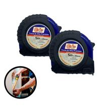 Kit 2 Trena Profissional Manual Emborrachada 5 Metros X 25mm Kit 2 Trena Profissional Manual Emborrachada 5 Metros X 25mm