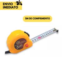 Kit 2 Trenas Com Trava Freio de 5M 24mm Inovador Freio Manual, Maior Agilidade na Aferição das Medida Ideal para Profissionais da Construção Civil