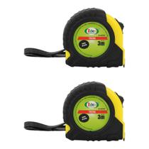 Kit 2 Trenas Métricas 3 Metros 16mm Trava E Clipe Ferramenta Kit 2 Trenas Métricas 3 Metros 16mm Trava E Clipe Ferramenta