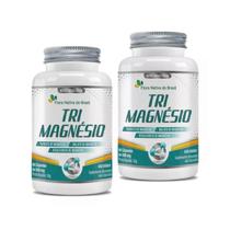 KIT 2 Tri Magnésio Taurato,Malato e Quelato 60 Caps Flora Nativa