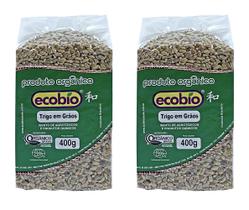 Kit 2 trigo em grãos orgânico alto vácuo ecobio 400 g