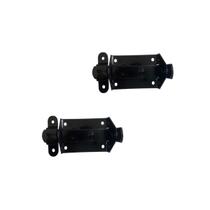 Kit 2 Trinco Fecho Chato Portão Porta Cadeado 5x3cm N0 Preto