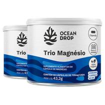 Kit 2 Trio Magnésio Ocean Drop Vegano 60 Cápsulas Kit 2 Trio Magnésio Ocean Drop Vegano 60 Cápsulas