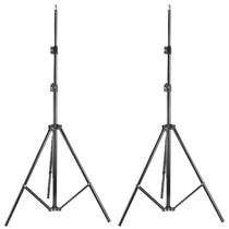 Kit 2 Tripé de 2,1M em liga de Alumínio p/ estúdio softbox iluminação