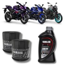 Kit 2 Troca Filtro Óleo Yamalube 10w40 Yamaha Mt03 Yzf R3