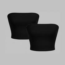 Kit 2 Tube Top Faixa Feminino Cropped sem alça