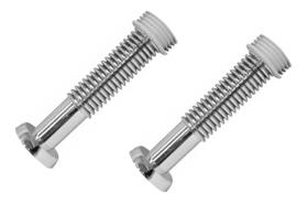 Kit 2 tubo de ligacao ajustavel para vaso sanitario cromado 260mm blukit