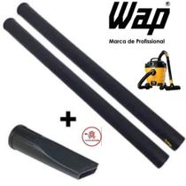 Kit 2 Tubo Extensor Prolongador + 1 Bico Canto 15cm Aspirador de Pó Wap GTW 10 - INJEPLAST