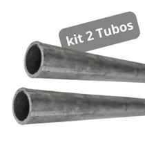 Kit 2 Tubos Galvanizado 1/2 x 50cm Para Apoio De Bancada Pia Cozinha e Banheiro