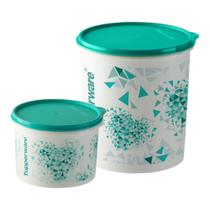 Kit 2 Tupper Caixas 3,7 L e 1,1 L Coração Verde Tupperware