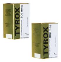 Kit 2 Tyrox 800mcg 60 Comp Cepav Repositor Hormonal Cães